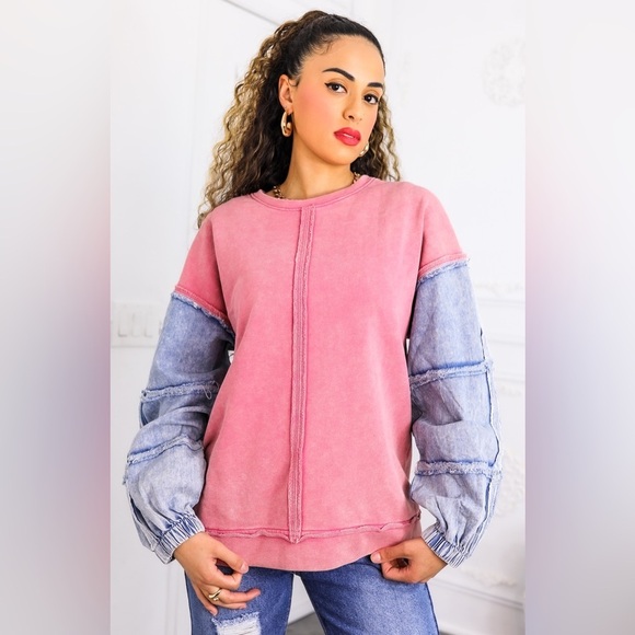 Pink and Blue Sweatshirt - Picture 2 of 4